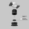 Миниатюра фото встраиваемый точечный светодиодный светильник maytoni round dl058-7w3k-trs-b | 220svet.ru